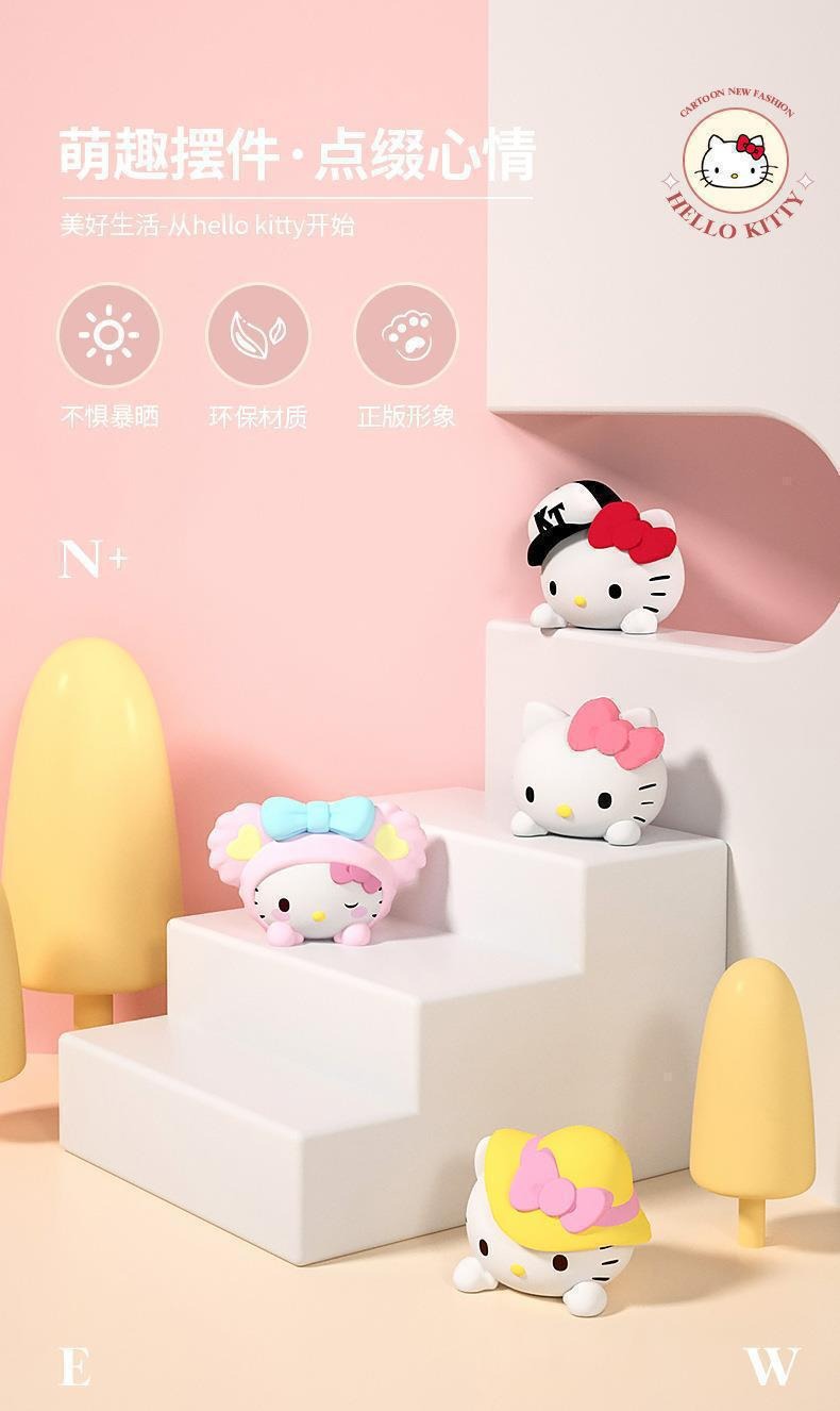 Car-Mounted Kt Brown Bear Small Ornaments, High-End Luxury Car Interior Cartoon Decoration, Car Accessories