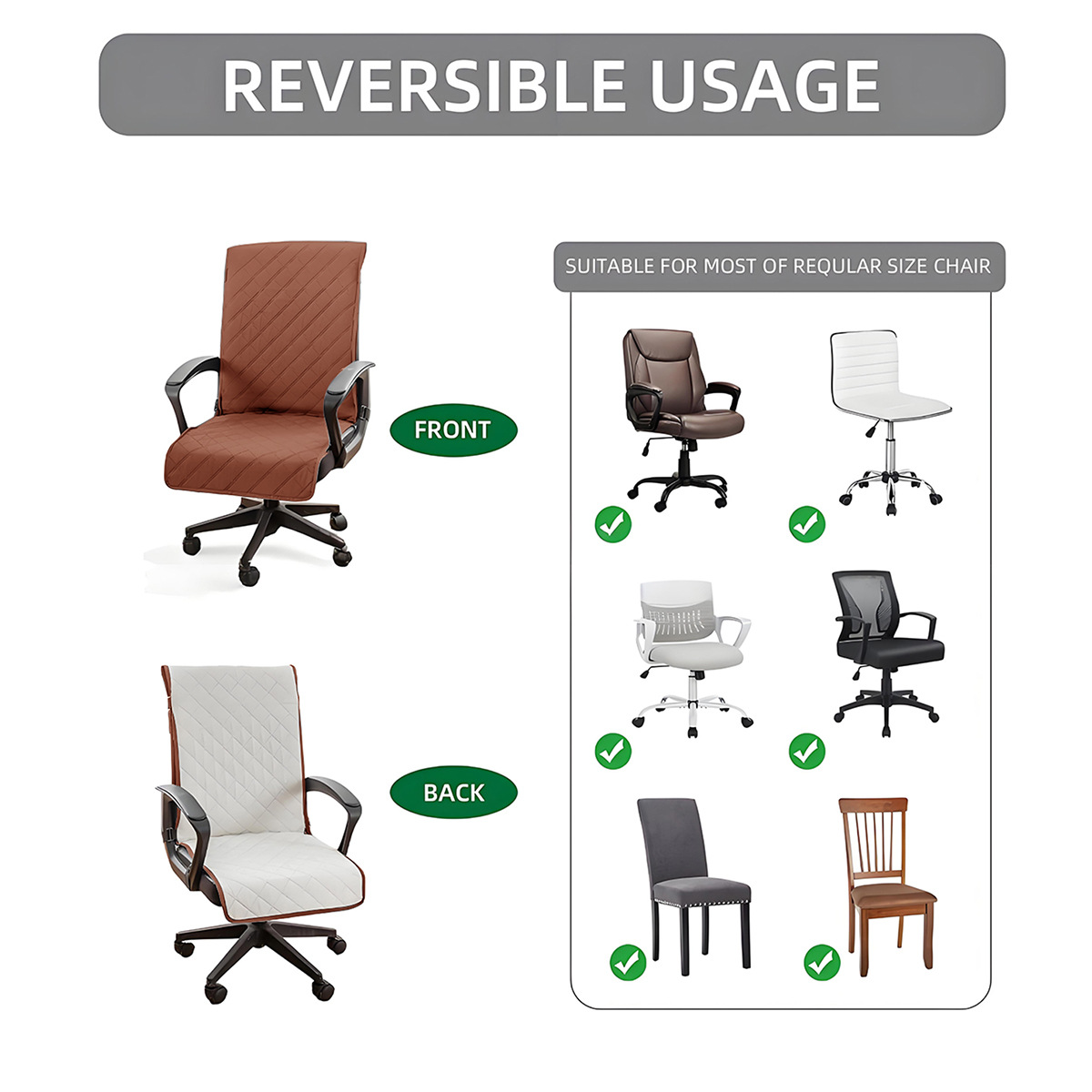 Funda de asiento de oficina impermeable de celosía cepillada transfronteriza Funda de asiento de oficina antideslizante antideslizante antideslizante antideslizante a prueba de gatos emitida por TEMU