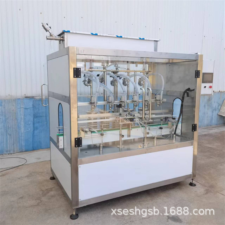 二手6头洗衣液灌装机 油污净、玻璃水灌装机 二手直线液体灌装机