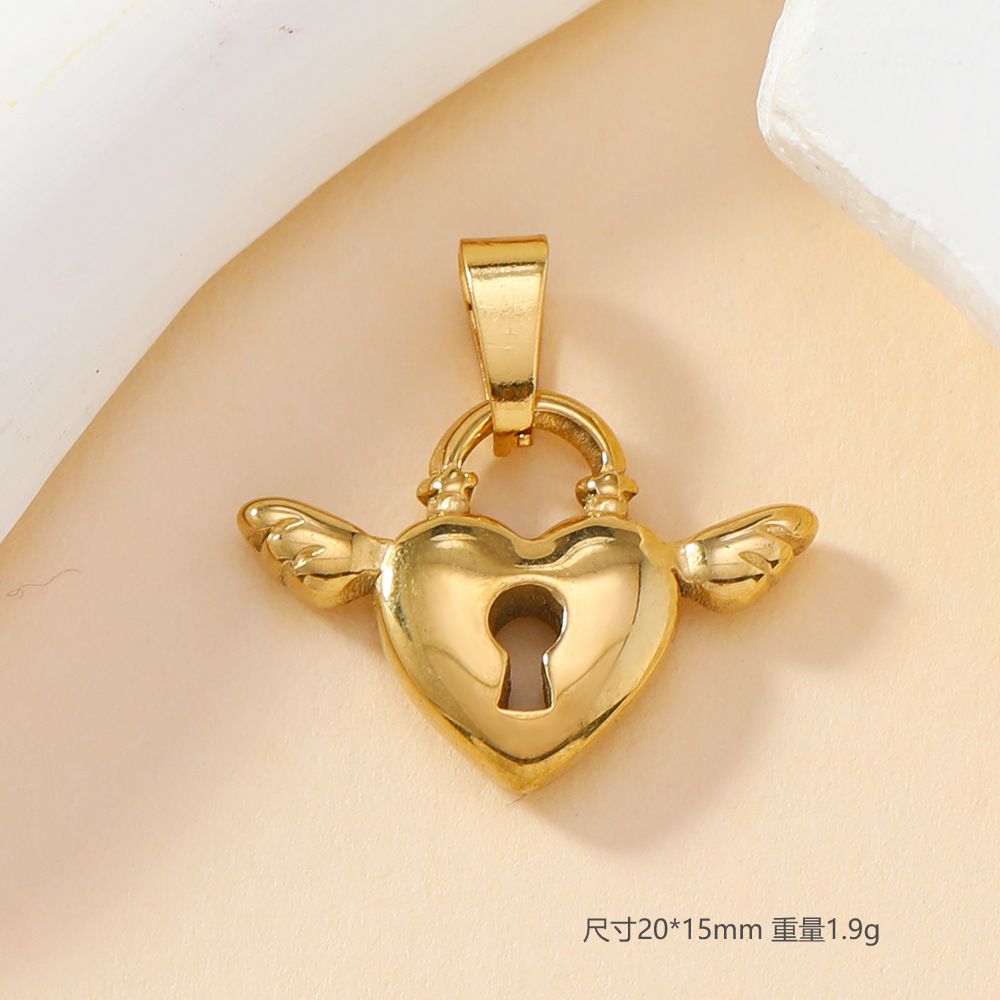 Colgante único transfronterizo de acero inoxidable fundición pulsera collar colgante amor cruz elemento diy accesorios