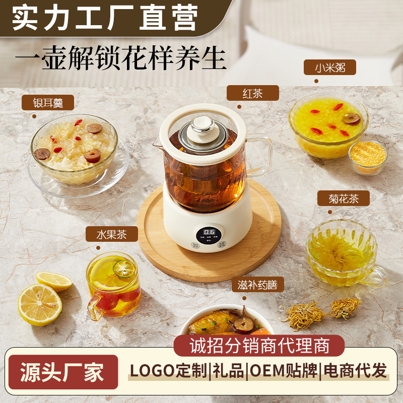 全自动玻璃养生壶小型多功能家用保温办公室烧水炖煮花茶壶煮茶壶|undefined