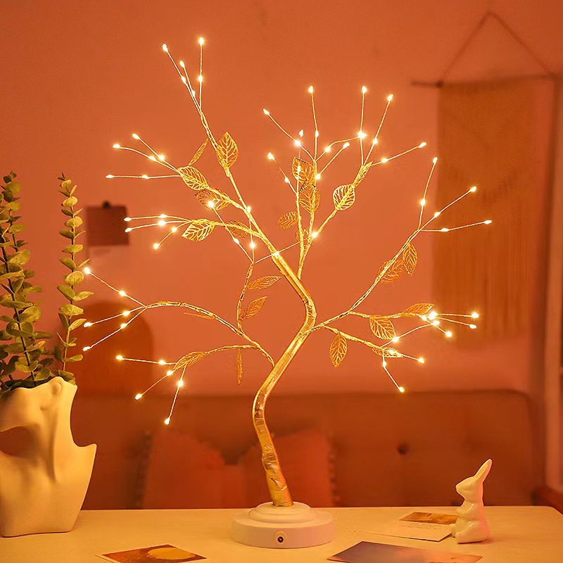 72L 금박 트리 램프