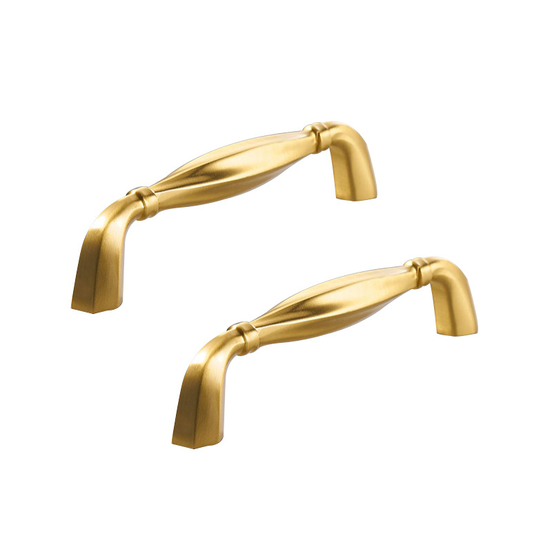 Cobre oro manija latón francés nórdico cromo armario cajón puerta del gabinete manija solo agujero pequeña manija al por mayor