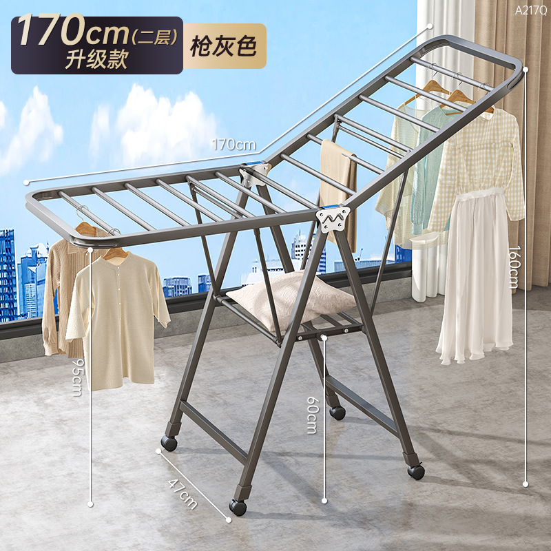 Balcón doméstico móvil varilla de secado interior multifuncional colcha de secado artefacto de suelo percha de secado