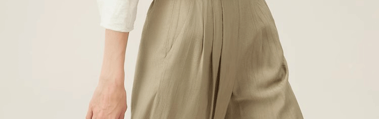Áo sơ mi linen nữ tay lửng dáng rộng phong cách Pháp — Màu trắng nhạt chi tiết 15