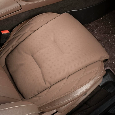 2024 new car seat cushion main driving universal four seasons nappa leather seat cushion suitable for BMW Mercedes-Benz Audi seat cover (Seat cushion, seat cover) - front-row-leaflet-chestnut-brown-s-style-nappa-leather