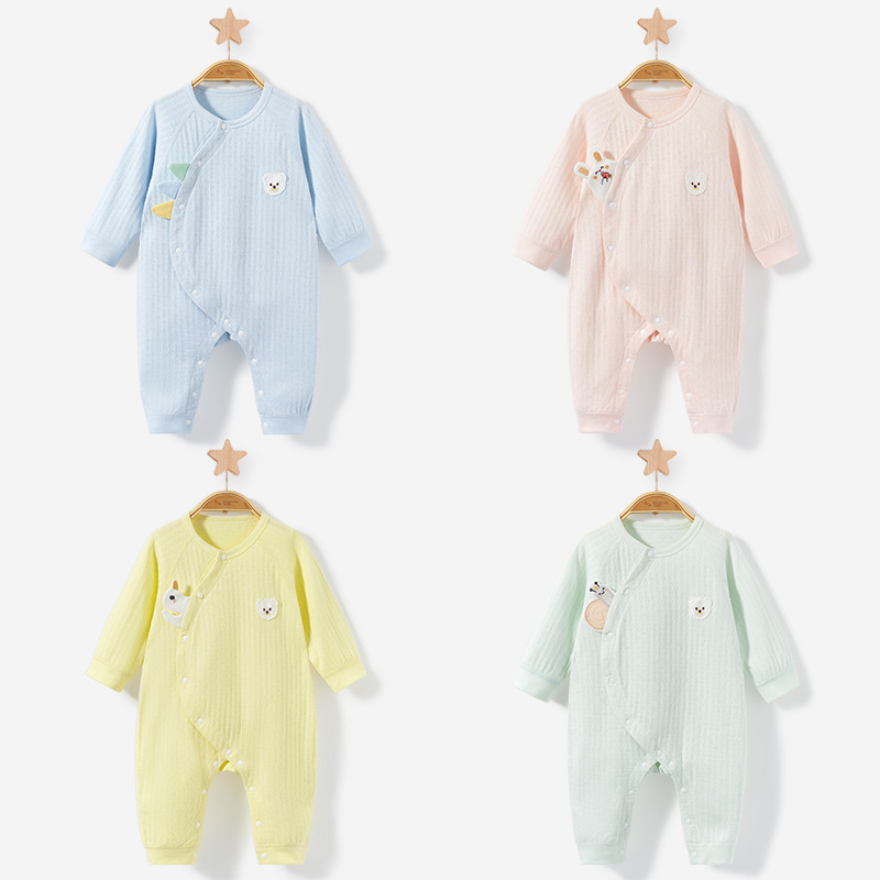 Mono de bebé Primavera, Otoño e Invierno recién nacido tocando fondo cálido algodón hombres y mujeres Luna Llena mameluco pijamas traje ropa de bebé