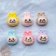Cartoon cute doll cloth head resin accessories diy handmade creative pendant hair clip headdress material wholesale