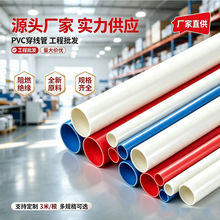 16电工套管pvc线管塑料管阻燃PVC32光伏4分穿线管走线空心硬管子