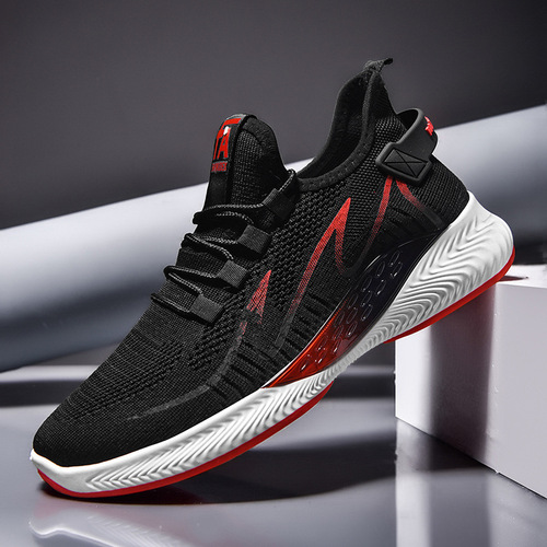 Sports shoes, men's running shoes, outdoor fly woven breathable trendy shoes, new summer men's shoes, casual Korean style comfortable men's shoes
