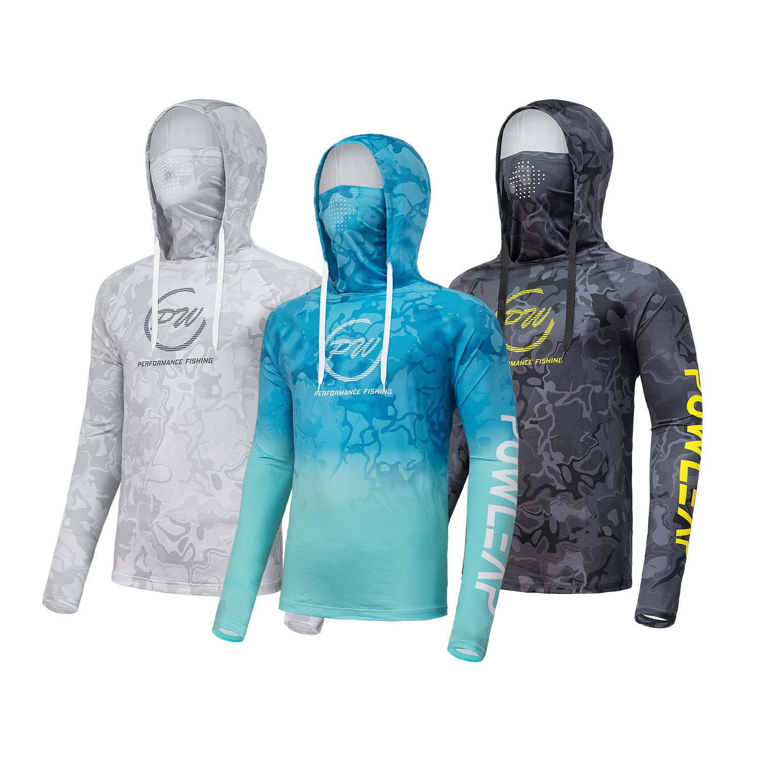 遮面垂钓防晒衣男女夏季冰丝超薄透气吸湿排汗钓鱼服上衣厂家批发