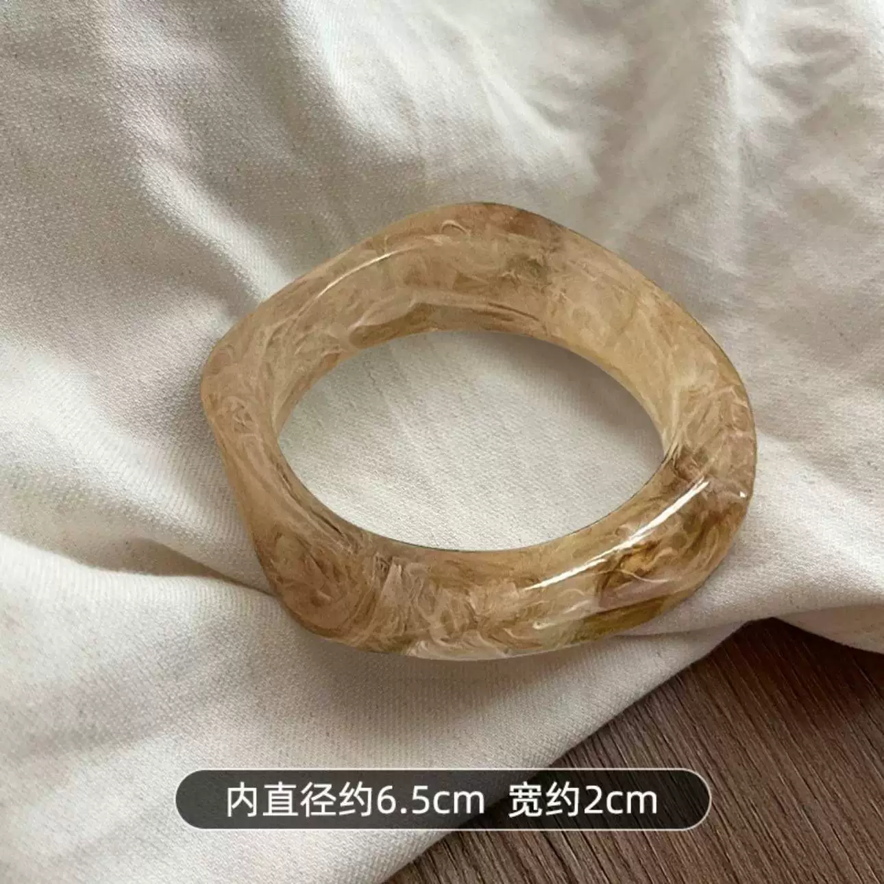 Retro acrylic geometric brand small design bracelet, Chinese style