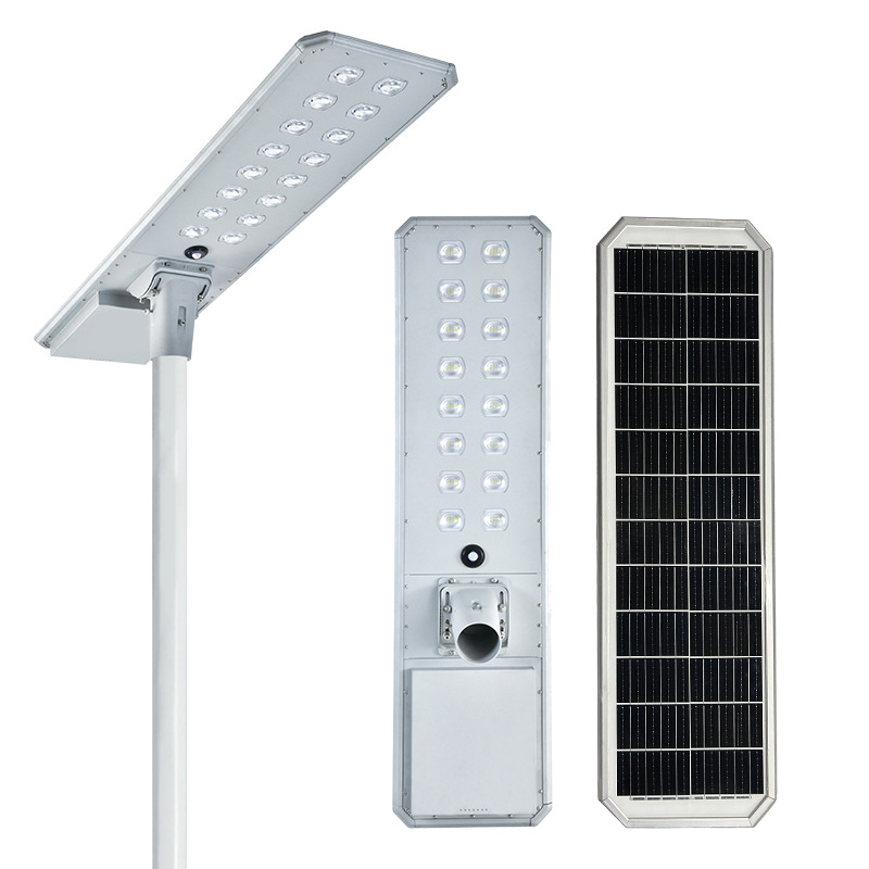 Lámpara de calle solar perfil aluminio patio integrado iluminación carretera paisaje municipal hogar Super brillante Lámpara de calle de alta potencia