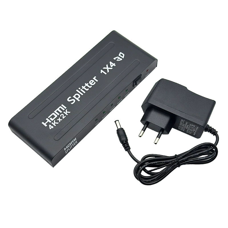 HDTV 1/4 splitter 1/4 HDTV 1.4 3D switcher 1 in 4 out HDTV signal converter