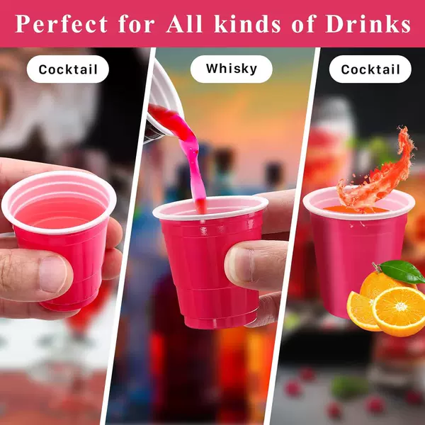 2oz Disposable Plastic Cup Double Color Cup Beer Games Party Cup