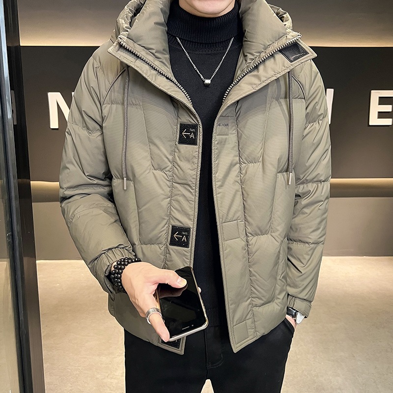 Winter hooded down jacket men's 2024 new coat tide