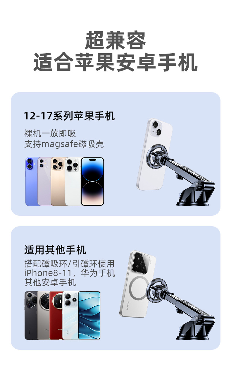New Car Mobile Phone Holder Magsafe Magnetic Navigation Holder Car Dashboard Air Outlet Mobile Phone Holder