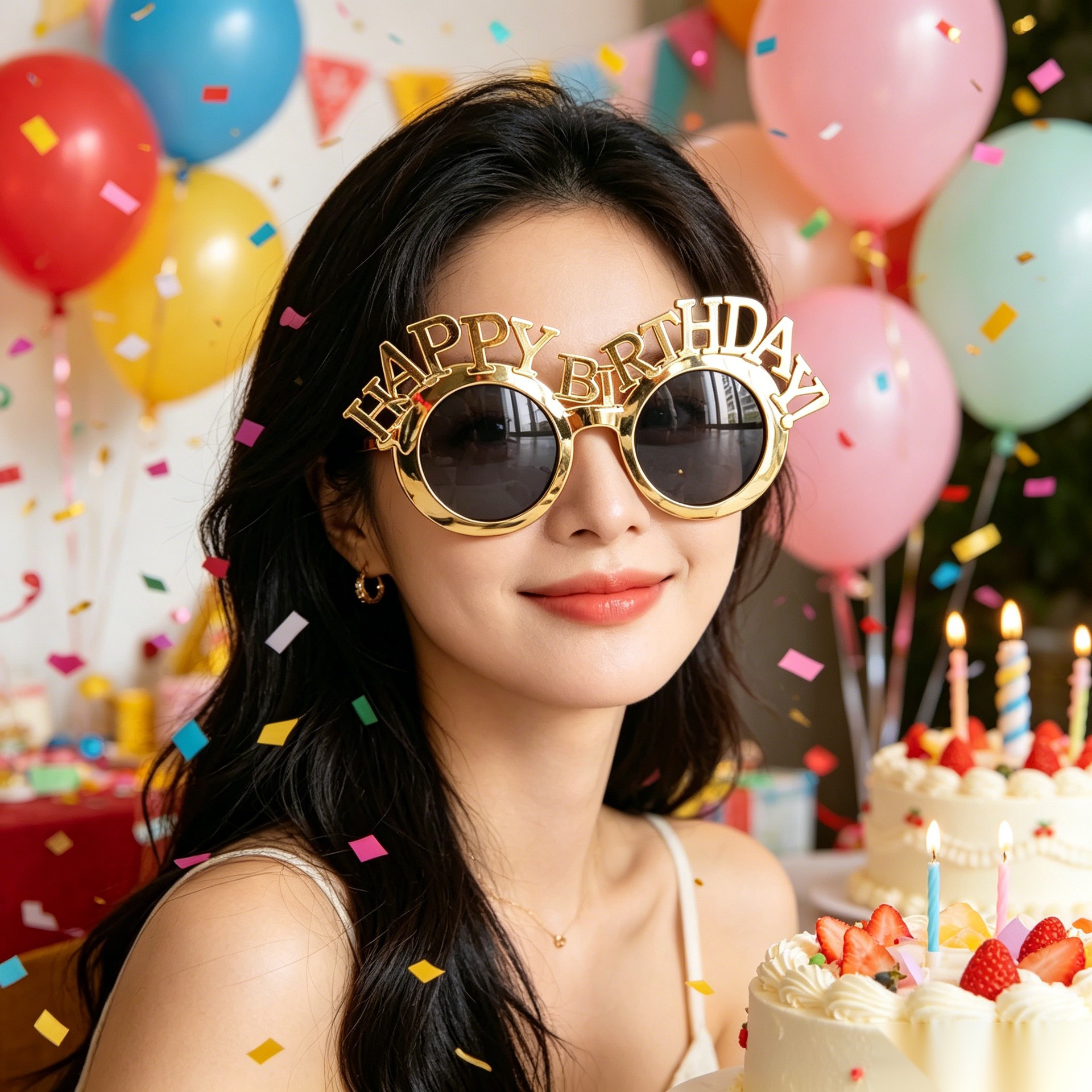 Cumpleaños temático fiesta gafas extrañas feliz cumpleaños pastel vela gafas de diseño de cumpleaños accesorios de fotos