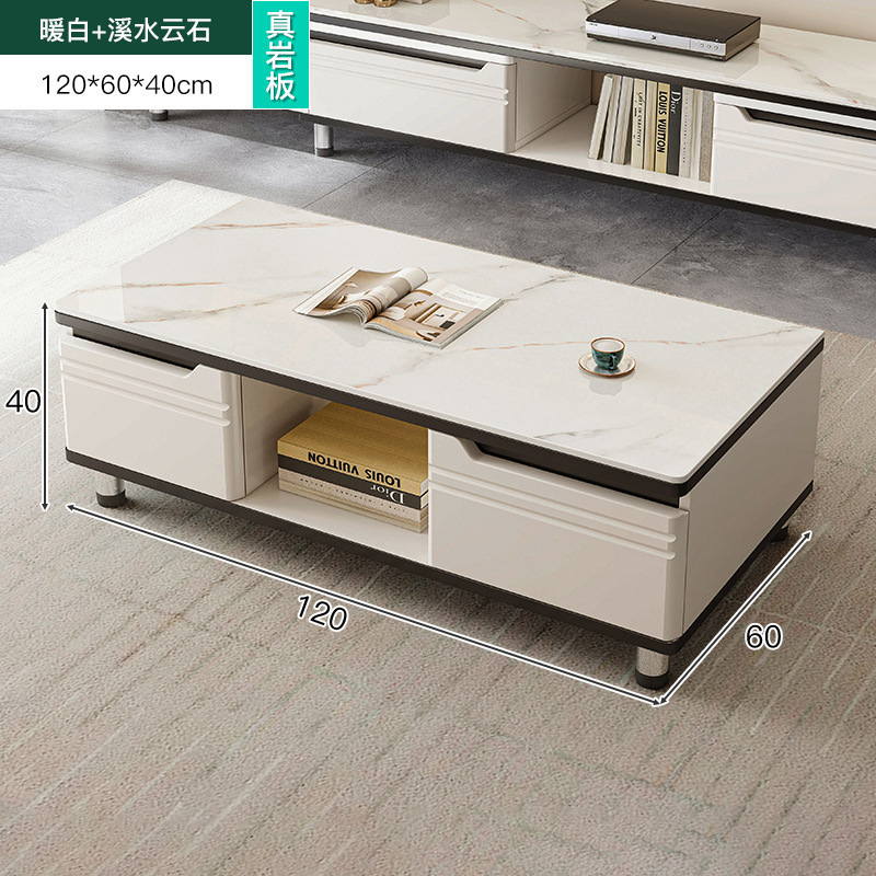 Gabinete de TV simple moderno pequeño apartamento sala de estar en casa gabinete de TV gabinete de piso de lujo mesa de café gabinete de TV combinación