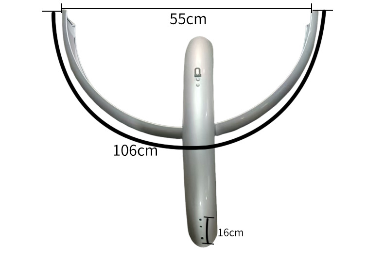 New model bicycle mudguard 70mm wide 24inch painted silver cross-border factory 5.5mm thick water-blocking fender rain shield
