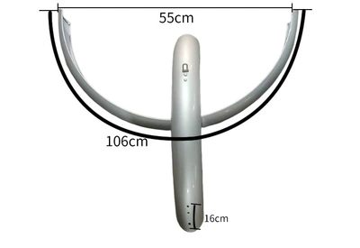 New model bicycle mudguard 70mm wide 24inch painted silver cross-border factory 5.5mm thick water-blocking fender rain shield (Electric vehicle fender) - 70-width-24-inches-55-thickness-painted-silver