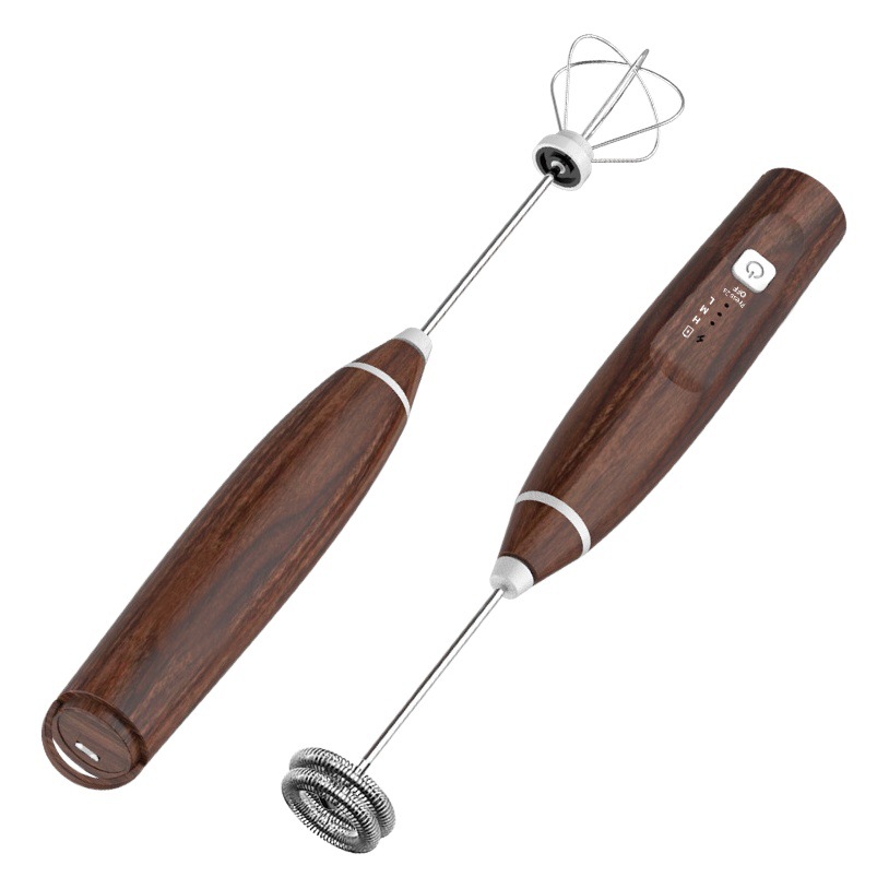 Electric milk frother egg beater 304 stainless steel charging automatic handheld coffee frother for home