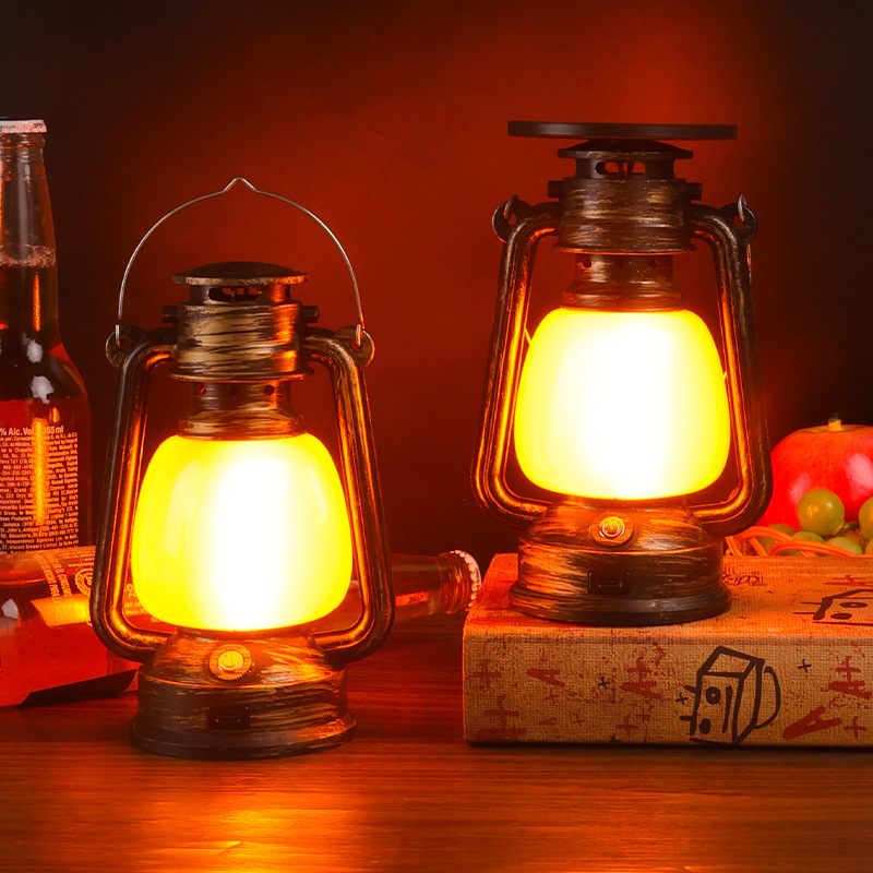 kamp lambası atmosfer lambası alev kamp lambası çadır retro fener açık taşınabilir lamba hediye_voghion.com