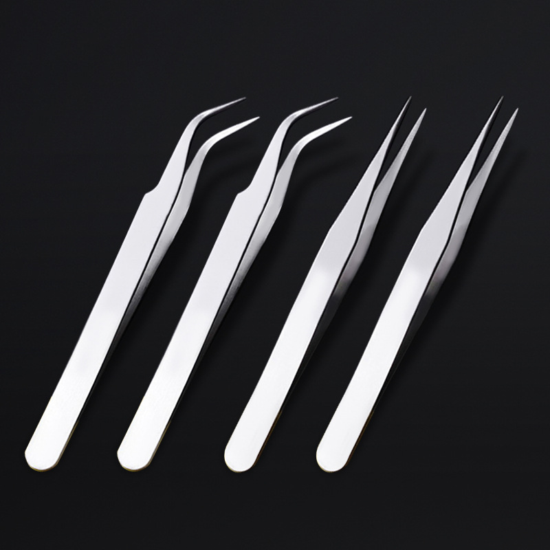 不锈钢镊子直头弯头镊子手工diy工具手账镊子贴纸文具玩具吊牌