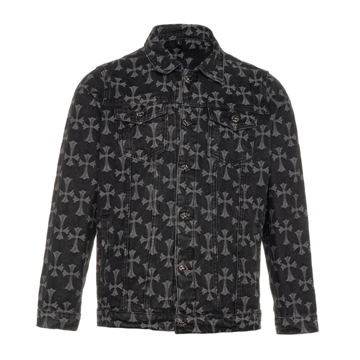 GMABCD Unisex Cross-Detail Denim Jacket – Relaxed Graphic Streetwear Outerwear - detail 4
