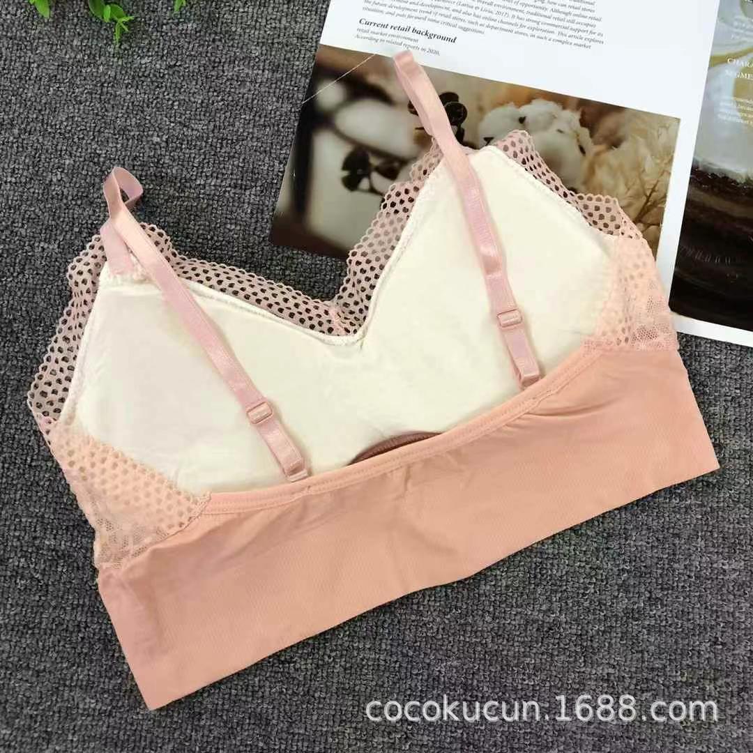 Nuevo encaje sin costuras hermosa espalda envuelta pecho sin anillo de acero ropa interior chaleco de cintura ropa interior sexy para mujeres