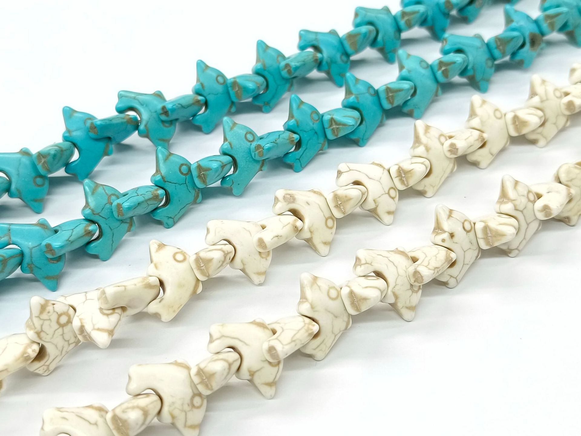 Turquesa delfín productos semiacabados cuentas sueltas accesorios DIY pescado pulsera collar pendientes fábrica al por mayor