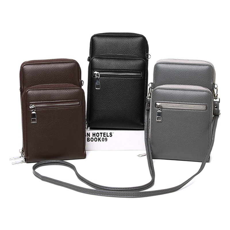 2024 Nueva Bolsa de Los Hombres de color sólido cremallera bolsa de mensajero de los hombres bolsa de mensajero al aire libre bolsa de hombro bolsa de herramientas