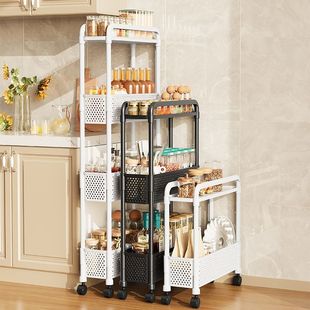 Kitchen Gap Storage Rack, Refrigerator Side Pull-Out Cabinet, Bathroom Trolley, Extremely Narrow Gap Storage Cabinet