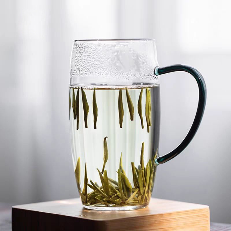 Vidrio transparente de borosilicato taza de té verde taza de té especial mono Kui Oficina taza de té de frutas