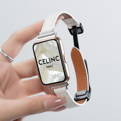 適用華為FIT2錶帶磁吸摺疊扣皮質watchfit1腕帶手錶時尚watch雅致