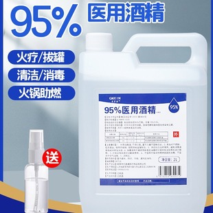 95 Degrees 2L ALcohoL EthanoL Disinfectant Cupping ALcohoL Lamp FueL Manicure CLeaning Experiment 95%