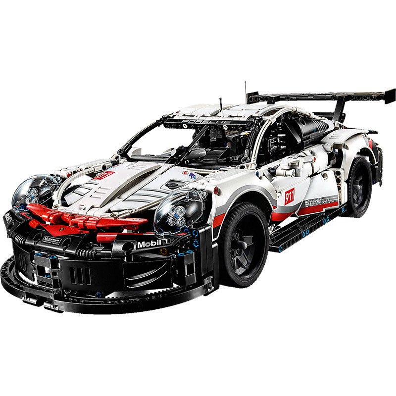 Cross-border black samurai Bao Shijie 911RSR compatible con bloques de construcción de Lego modelo de automóvil deportivo ensamblado control remoto coche de carreras briy