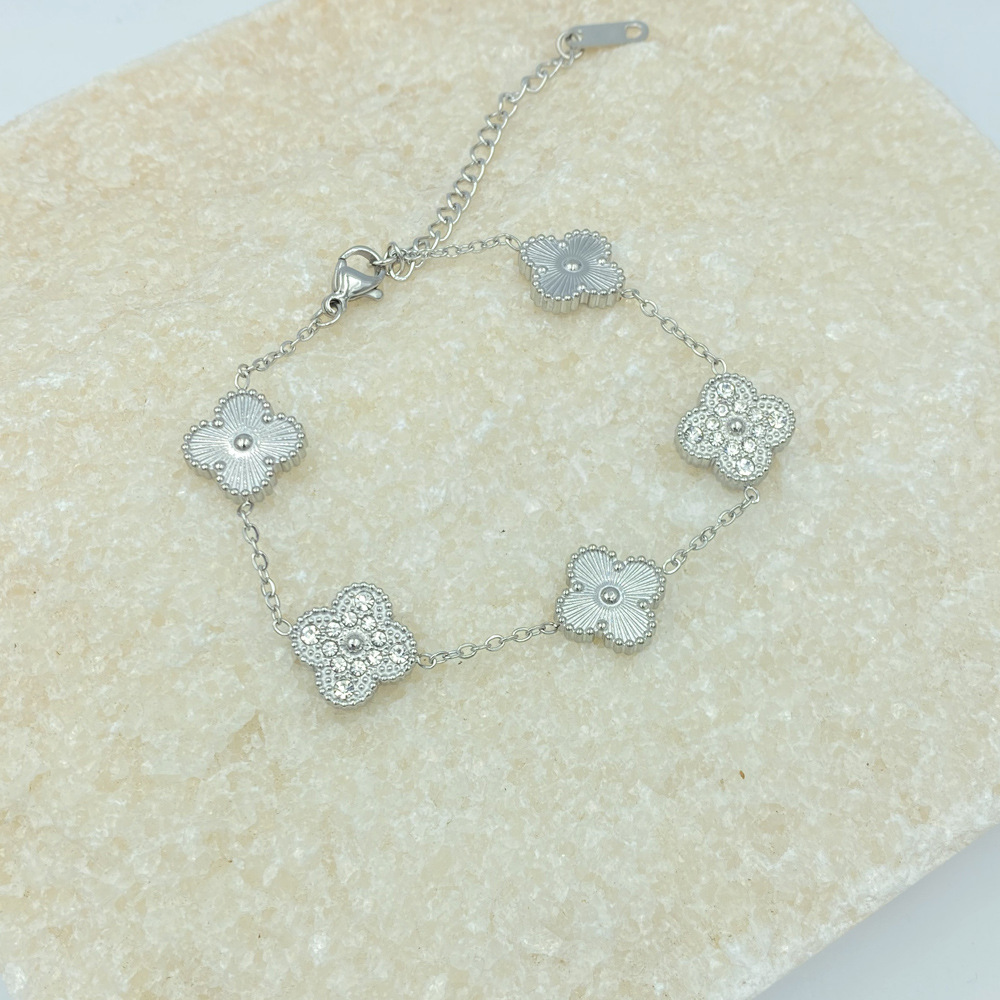 꽃 양면 다이아몬드 실버