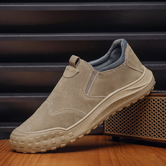 Men's Autumn New Construction Workwear Durable Cap Toe Safety Shoes Trendy Versatile Slip-Resistant One-Piece Casual Shoes