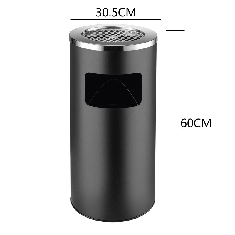 Comercial grande de acero inoxidable clasificación basura con Cenicero gran capacidad al aire libre Hotel vertical al aire libre extintor cubo