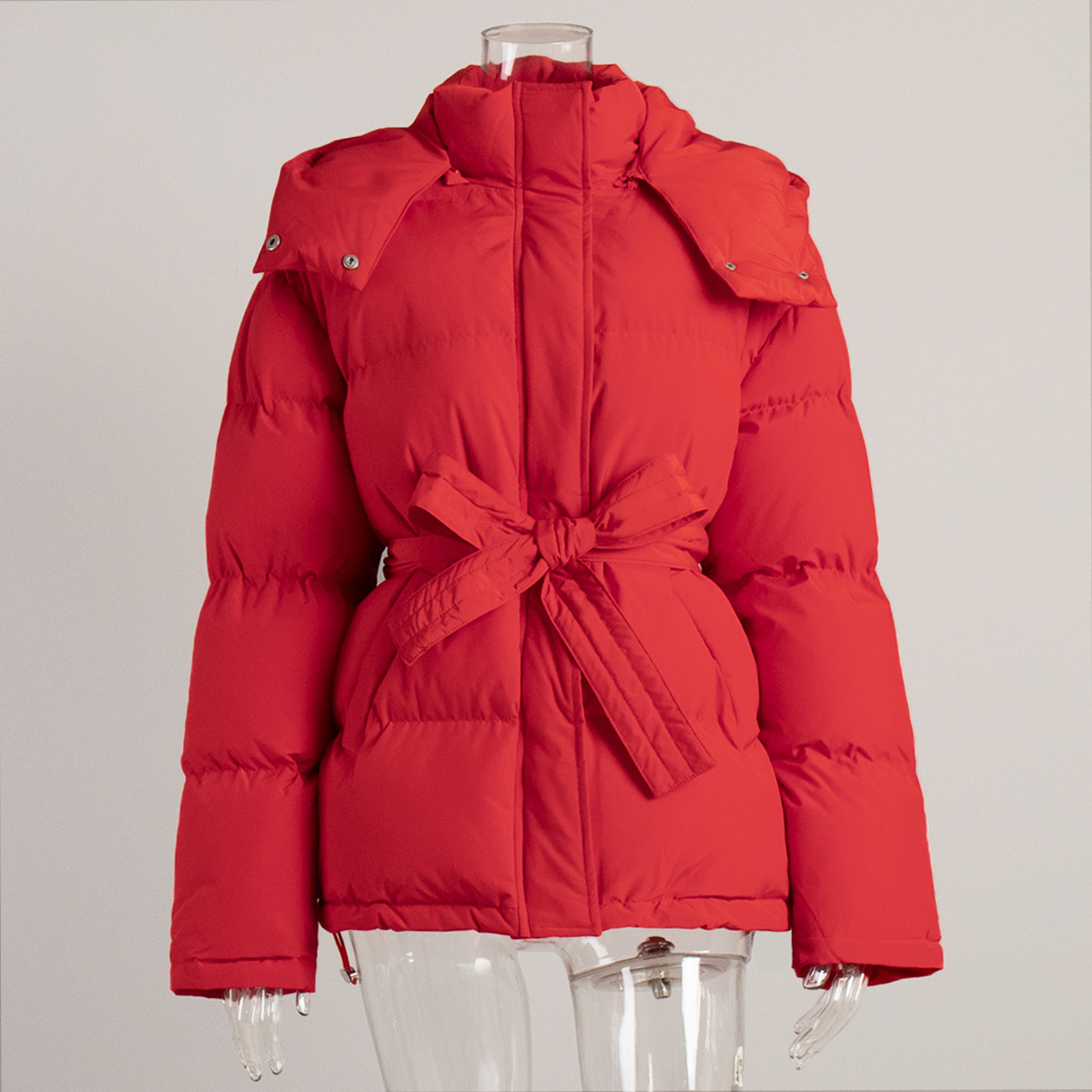 Chaqueta de algodón con capuz transfronteriza Europa y los Estados Unidos 2025 nueva mujer con capuzas gruesa calentamiento con cremallera universal pan