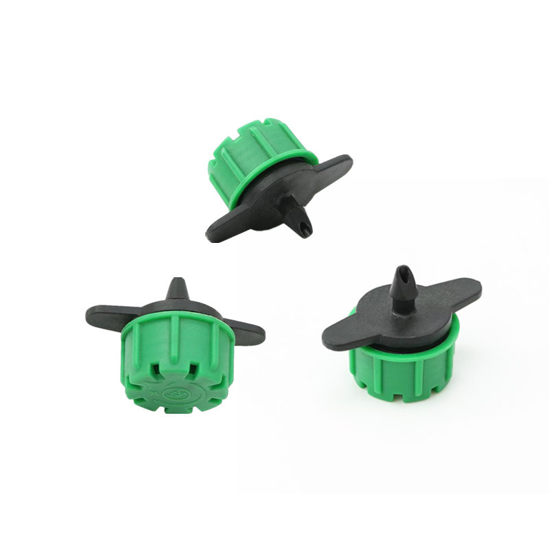 Nuevo tipo verde de ocho agujeros de goteo verde compensación de presión de caudal ajustable equipo de riego de goteo accesorios de jardinería