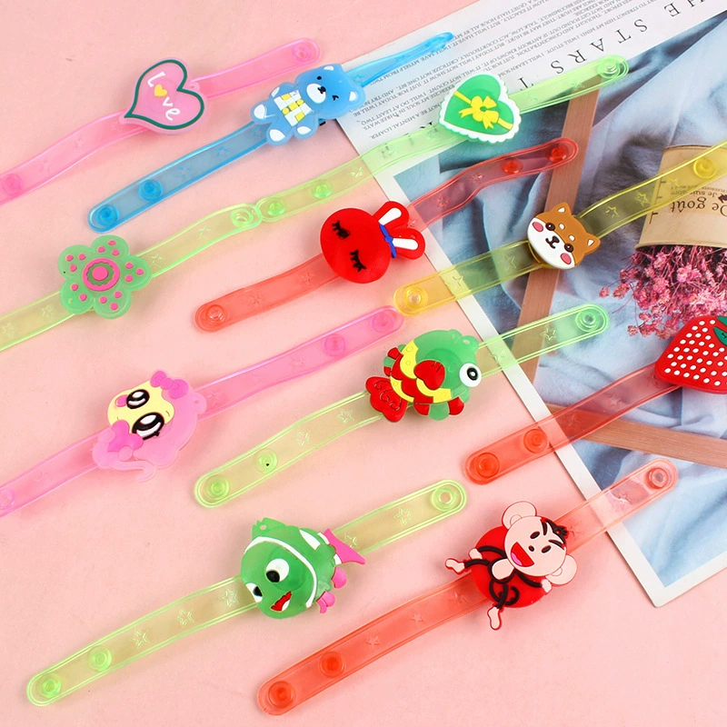 Обучение детскому саду маленькие подарки Рождественский светящийся браслет светодиодные силиконовые красочные светящиеся часы мультфильм игрушки оптом