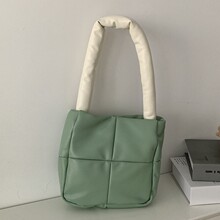 迪丽热巴同款羽绒包 小众设计师小巧手提包软皮腋下单肩方块包女