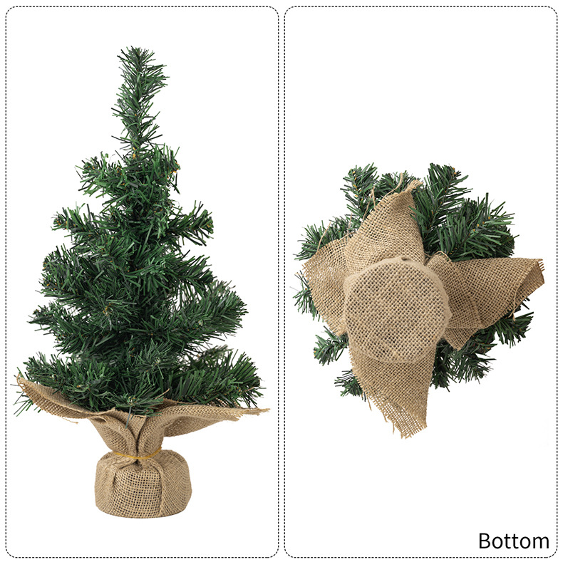 圣诞桌面麻布底座小树_05