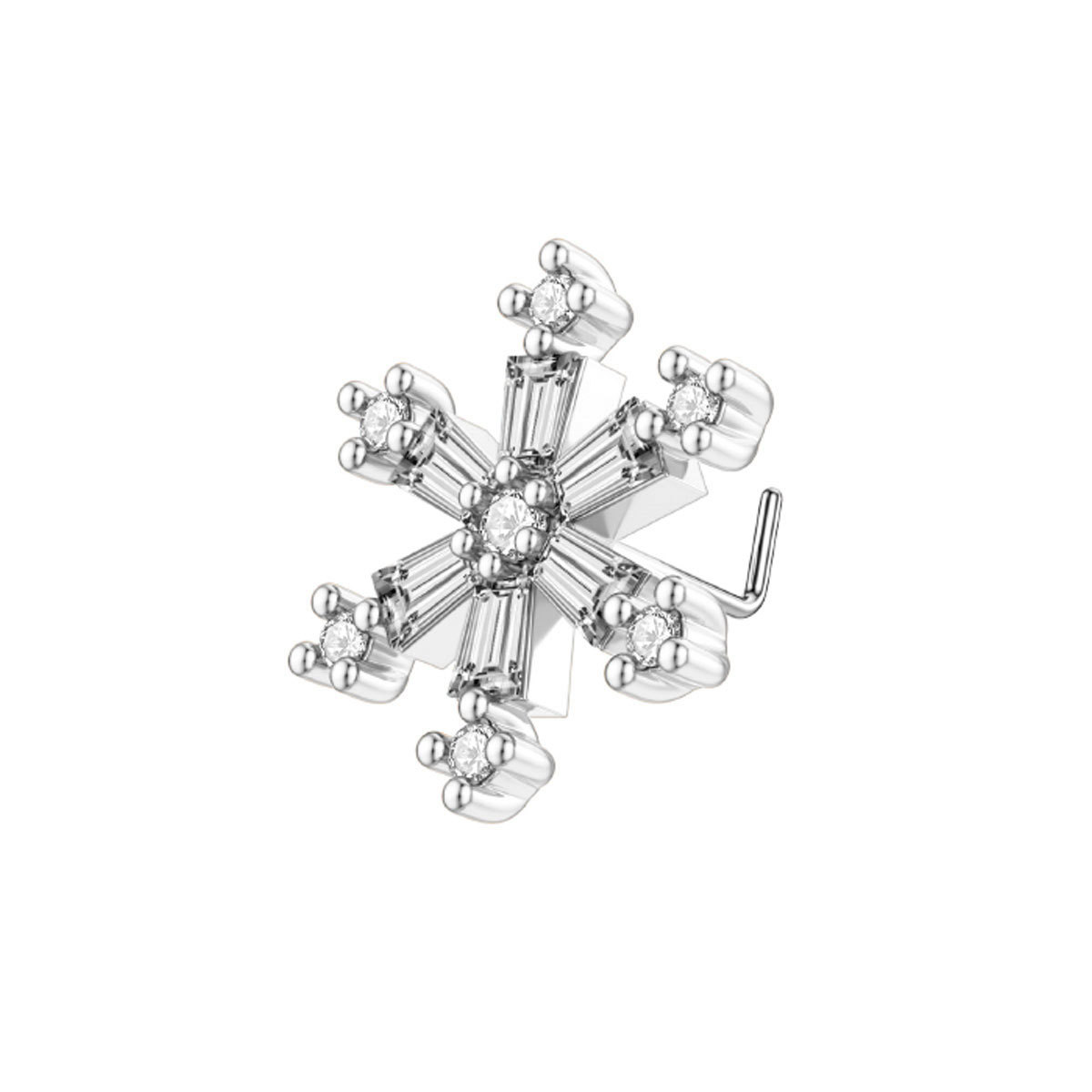 Zircon Animal Nose Stud In Stainless Steel For Piercing_voghion.com