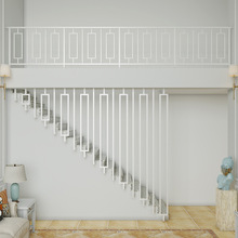 新款铁艺楼梯扶手栏杆侧装网红北欧现代简约复式室内创意护栏家用