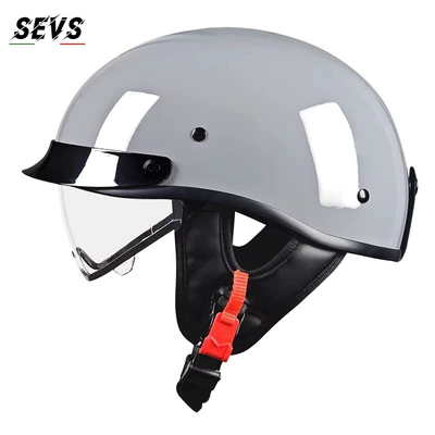 Motosiklet kaskı (dəbilqə) — helmet for men and women - cement-gray-transparent-m