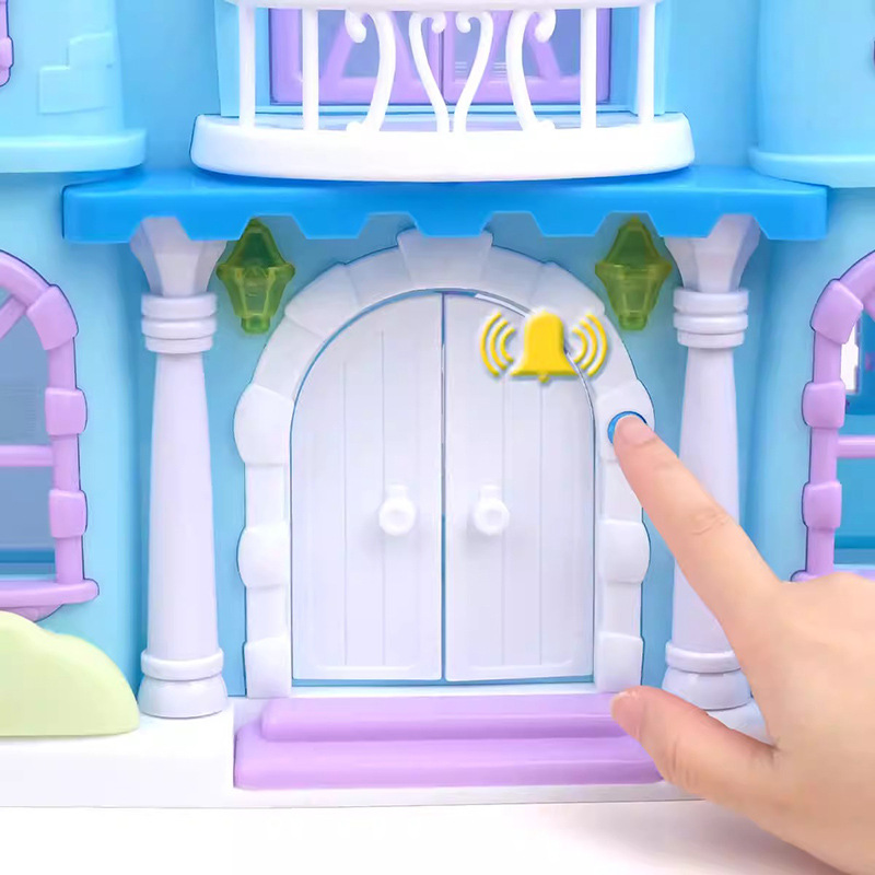 Juguetes de simulación de Disney Frozen para niñas, modelo de castillo magnético, escena de cabaña, venta al por mayor