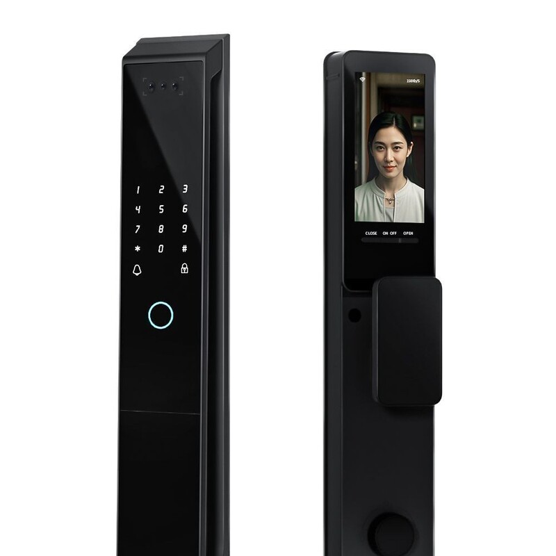 全自動指紋ロック、盗難防止ドアロック、アパートスマートロック、電子パスワードロック、3Dインターホン顔認証ロック|undefined